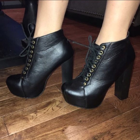 ASOS Shoes - Funky platform high heels black vegan leather boot